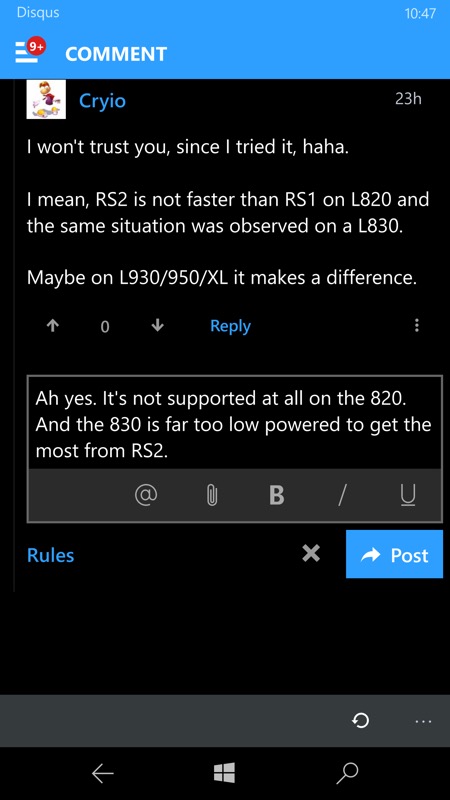 Screenshot, Disqus UWP