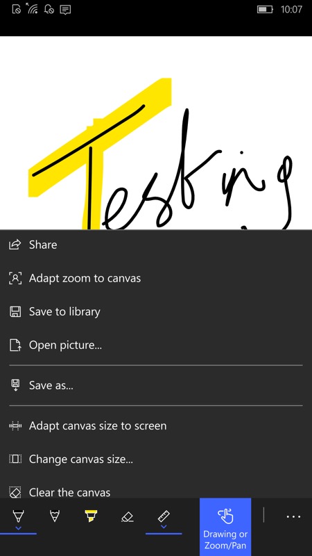 Screenshot DrawNotes UWP