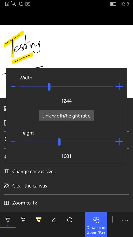 Screenshot DrawNotes UWP