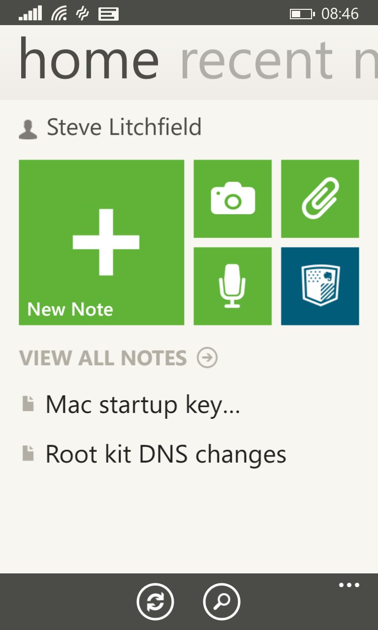 Screenshot, Evernote