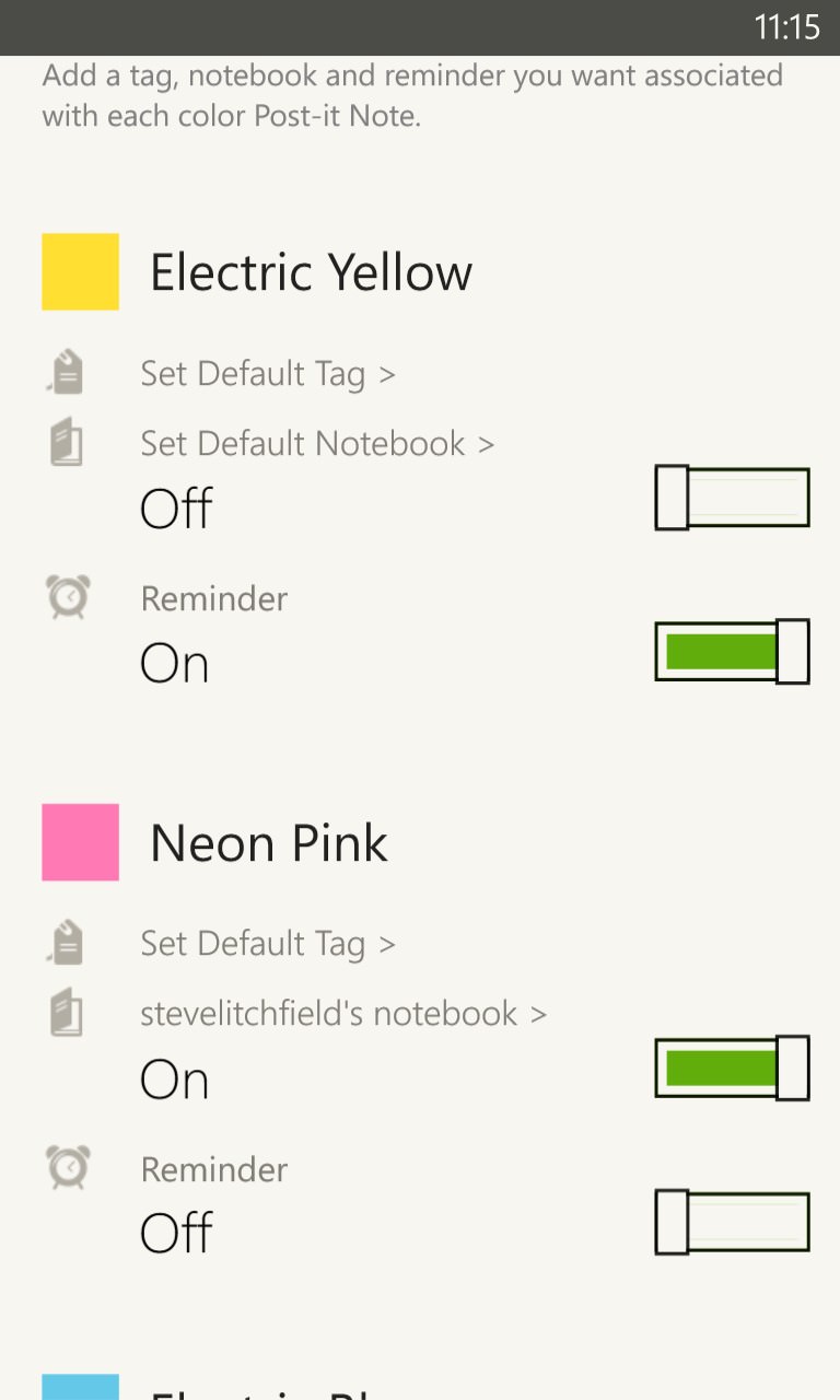 Evernote screenshot