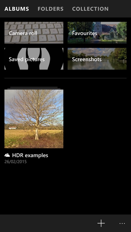Screenshot, Photos on Windows 10 Mobile