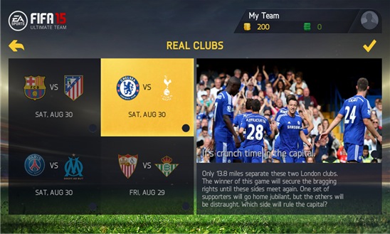 Screenshot, FIFA 15 Ultimate Team