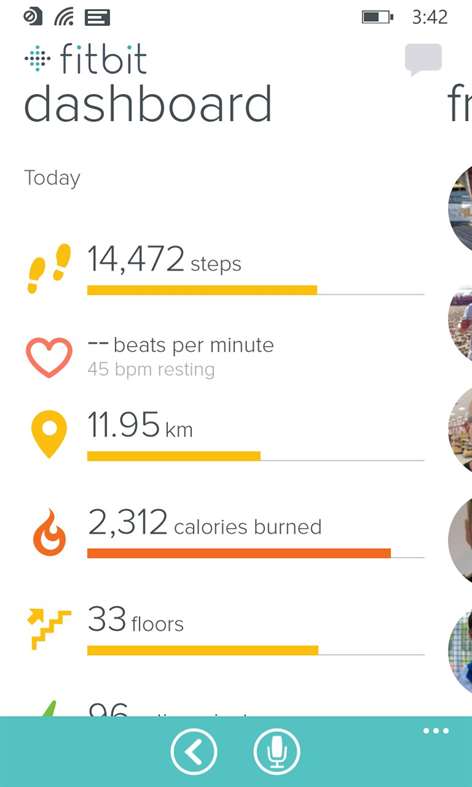 Screenshot, Fitbit for Windows 10