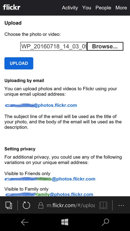 flickr uploadr no log