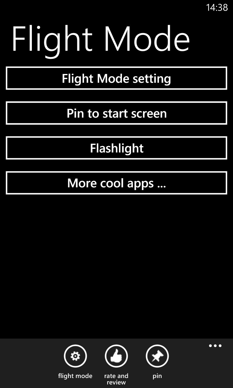 Screenshot, Flight mode