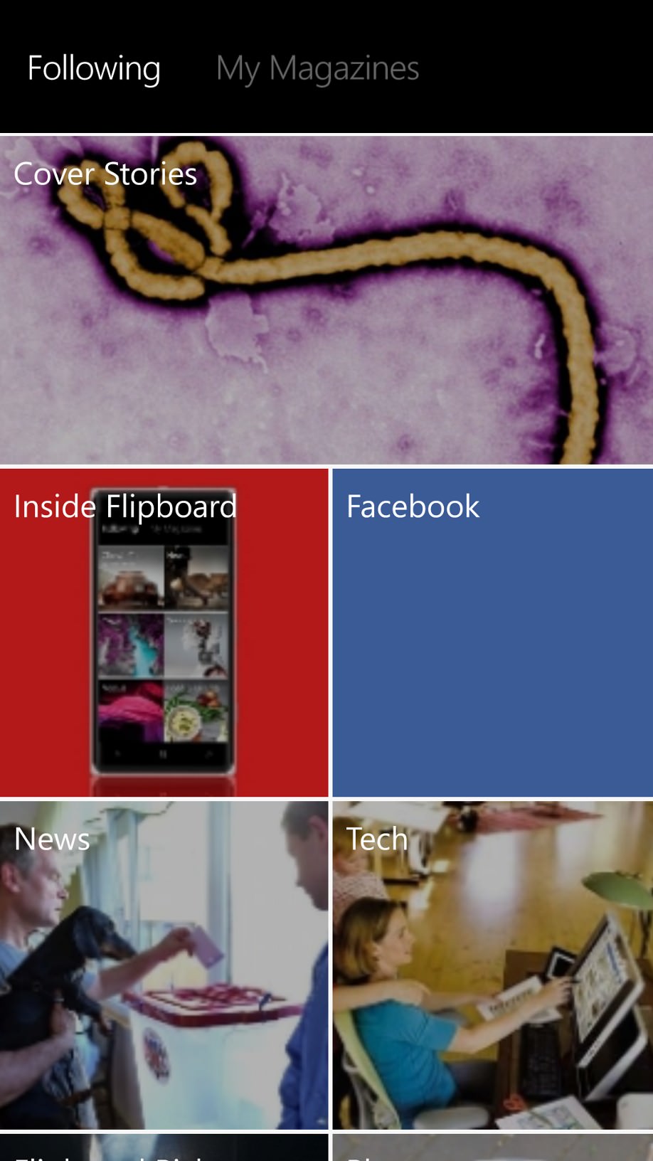 Flipboard screenshot on Windows Phone