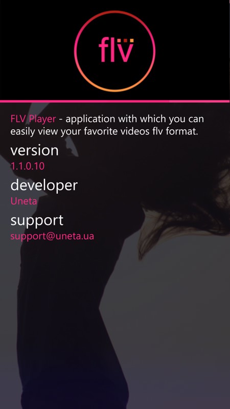 Screenshot, Client for FLV