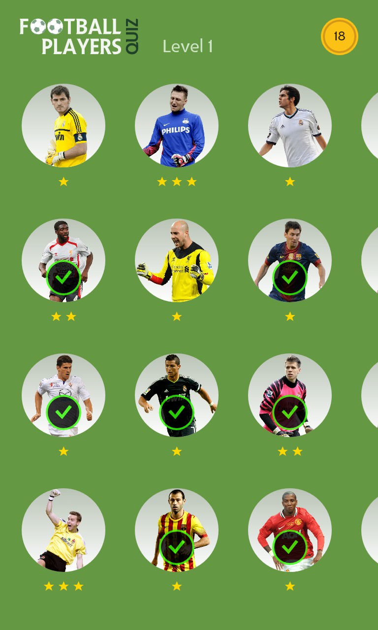 Screenshot, Football Players Quiz