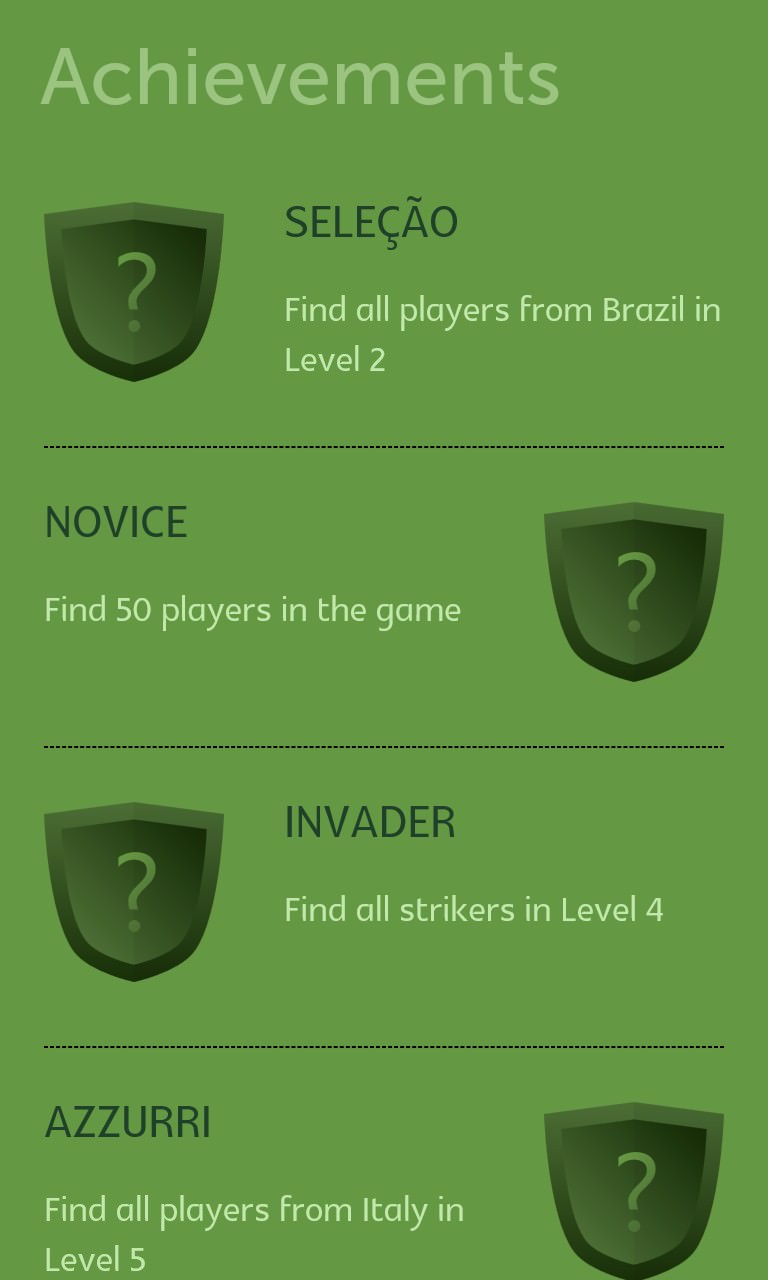Screenshot, Football Players Quiz