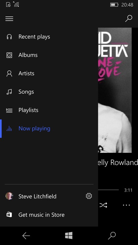 Groove Music screenshot