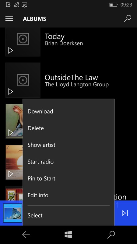 Screenshot, Groove Music