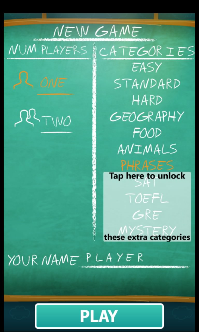 Funny Hangman Categories