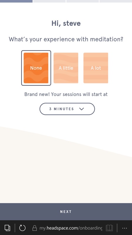 Screenshot, Headspace