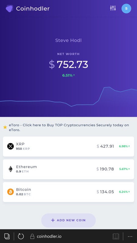 Screenshot, Coinhodler