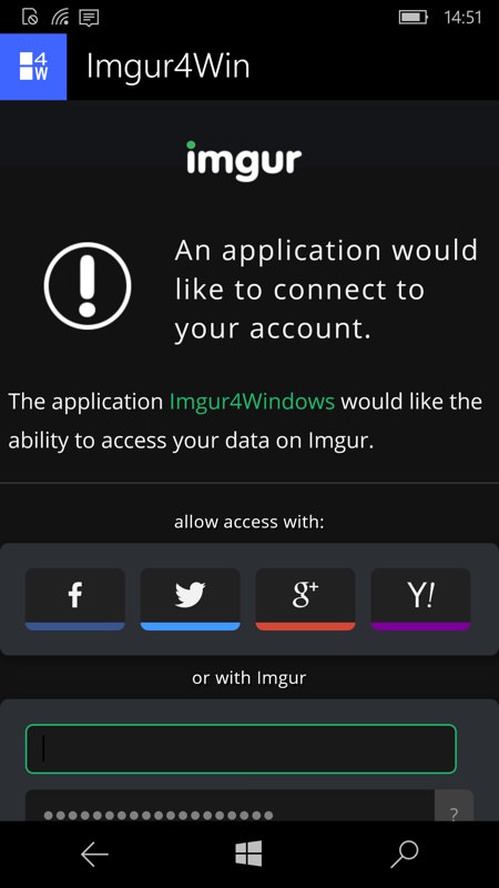 Screenshot, Imgur4Windows UWP