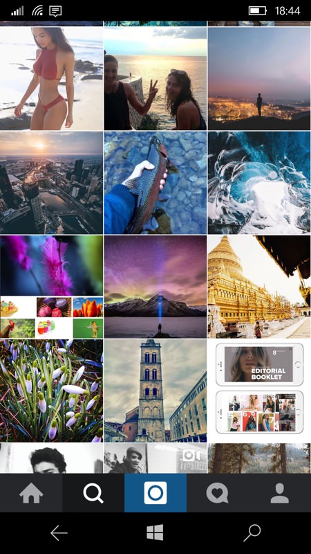 Screenshot, Instagram Beta UWP