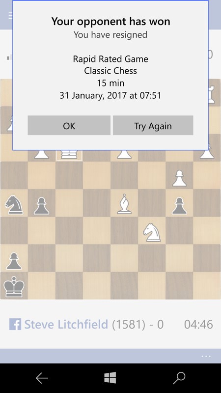 Screenshot, InstantChess