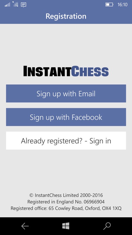 Screenshot, InstantChess