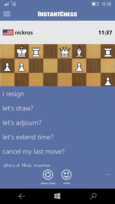 Screenshot, InstantChess