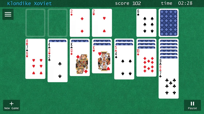 klondike solitaire handheld game