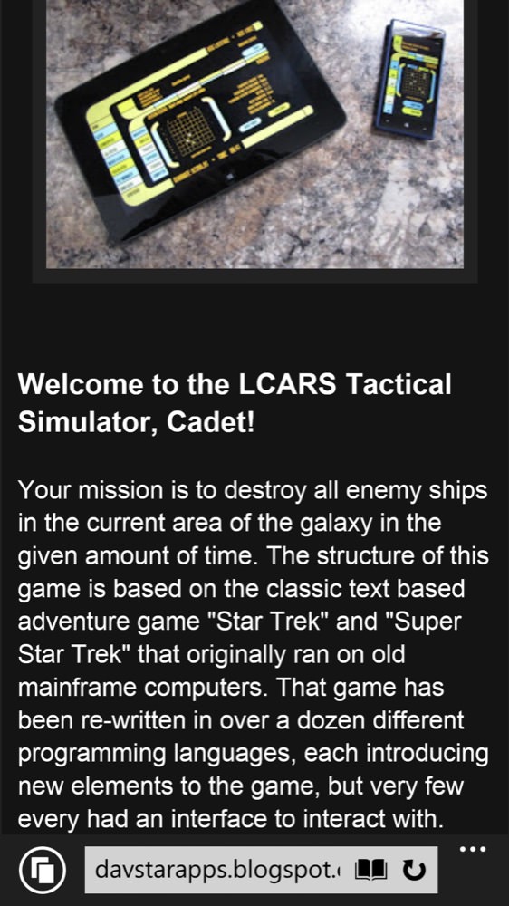 Screenshot, LCARS Trek