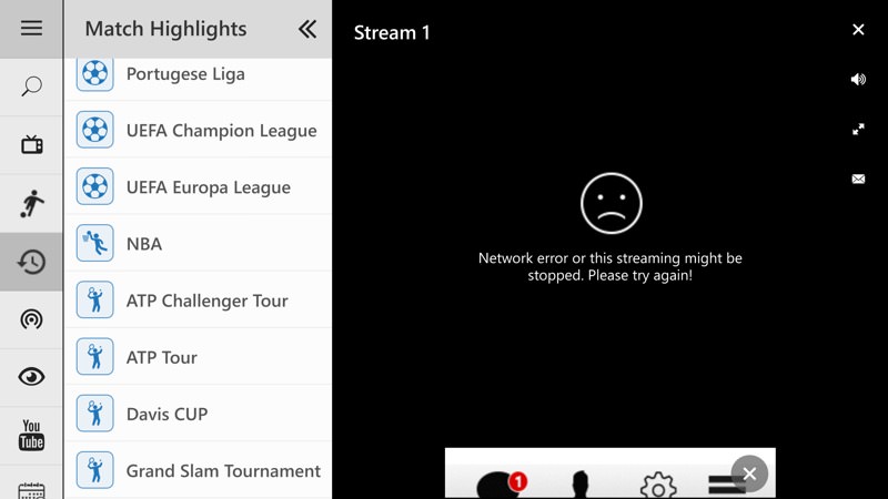 Screenshot, Live Sports and TV