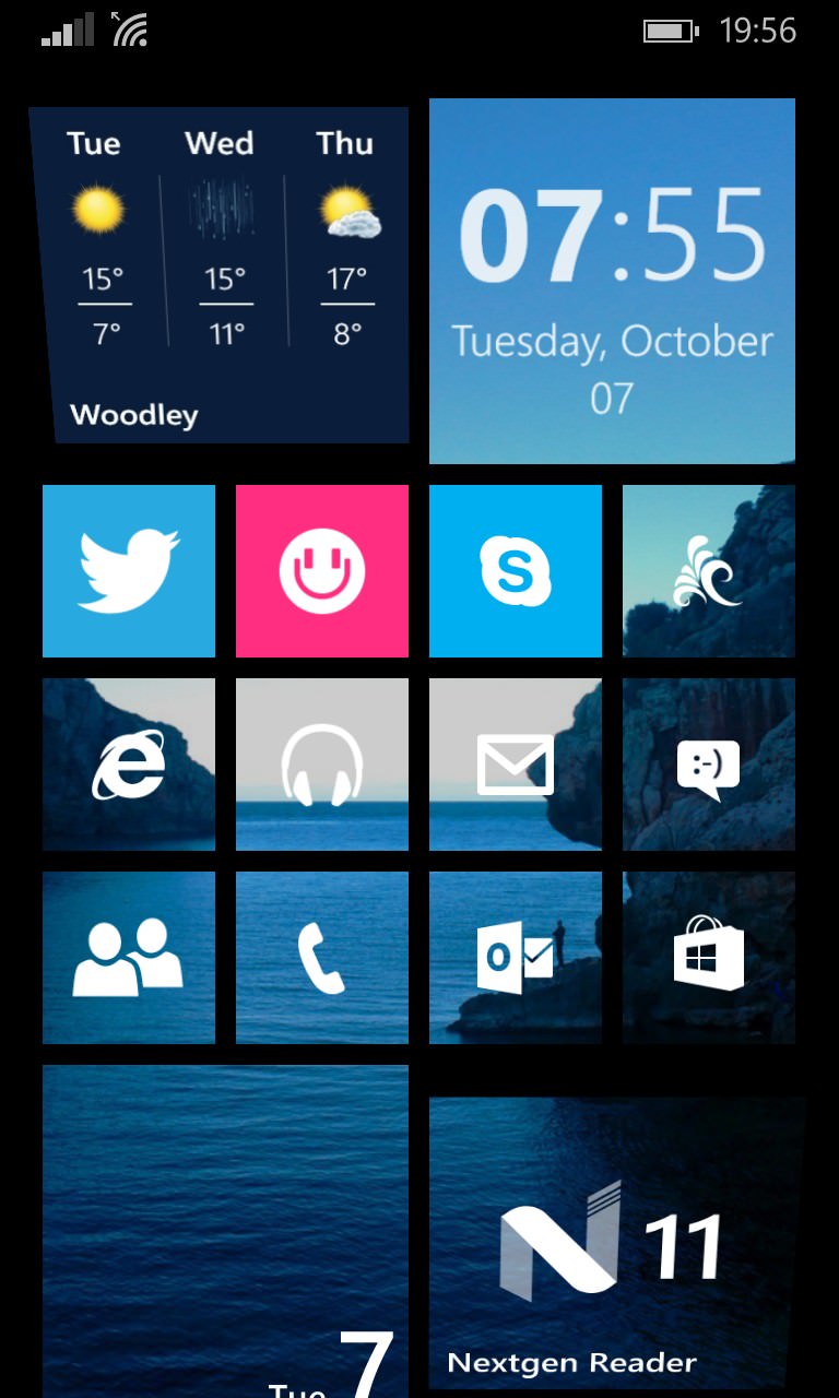 Screenshot, Live Tile Clock