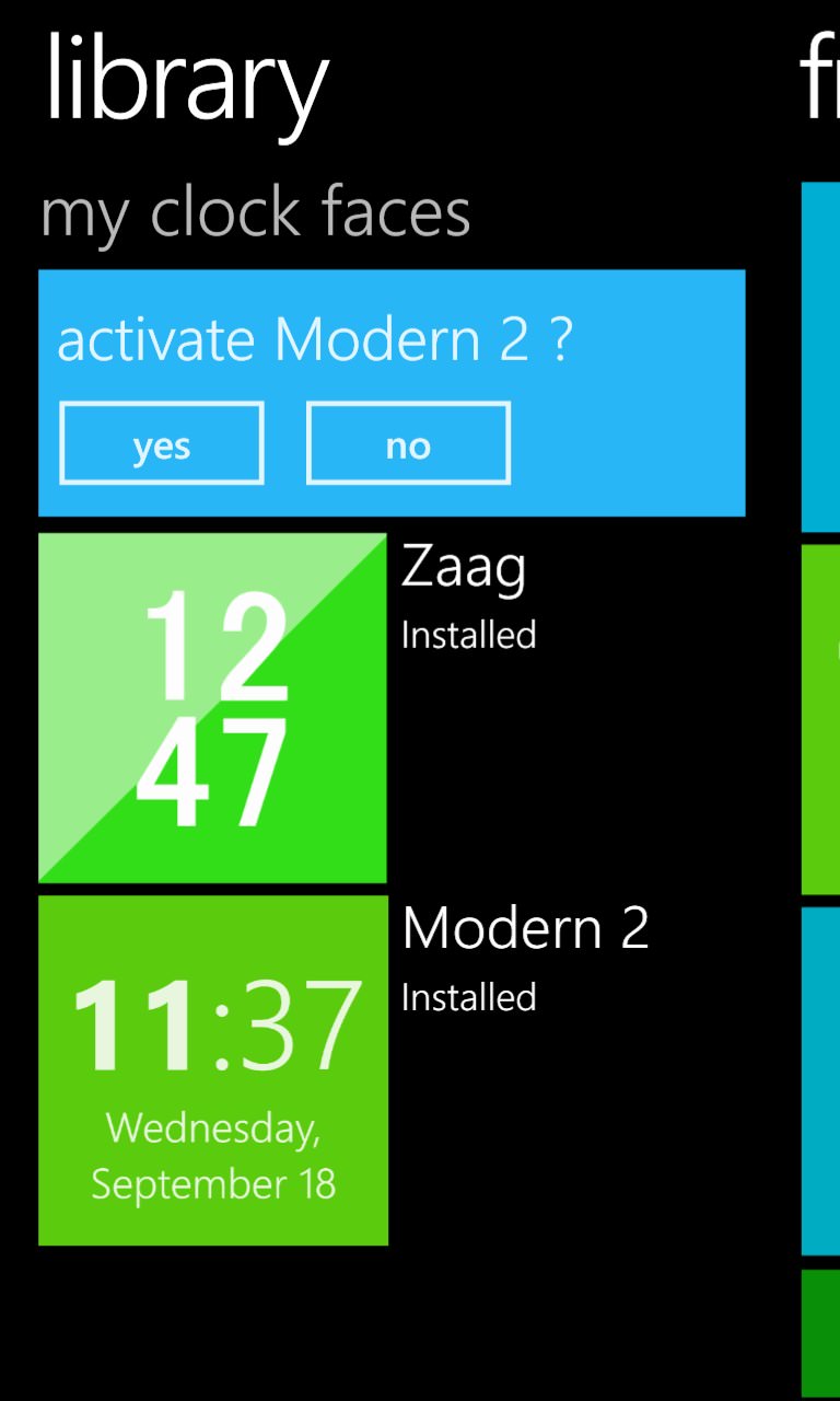 Screenshot, Live Tile Clock