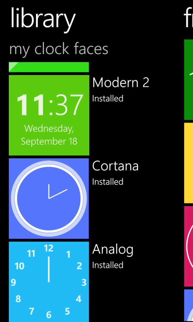 Screenshot, Live Tile Clock