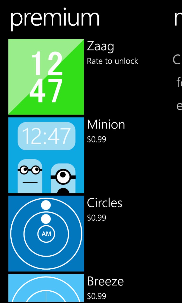 Screenshot, Live Tile Clock