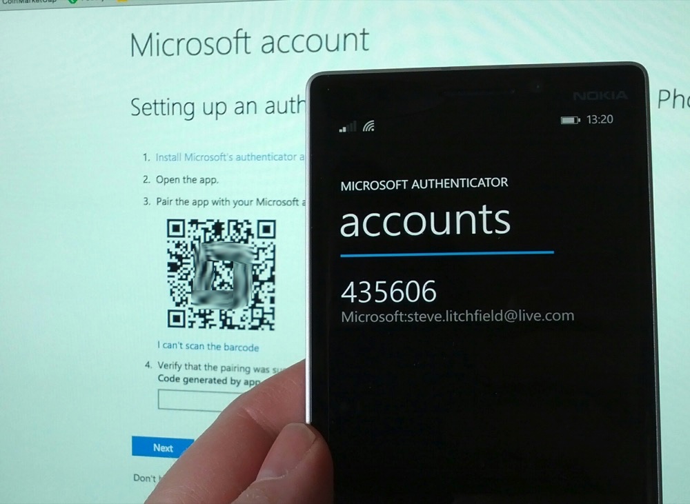 how to use microsoft authenticator app to scan a qr code