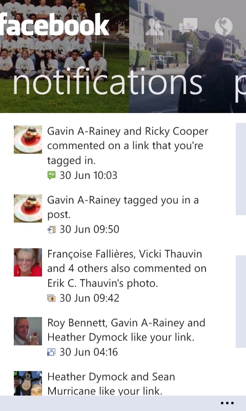 Facebook 2.7 on Windows Phones