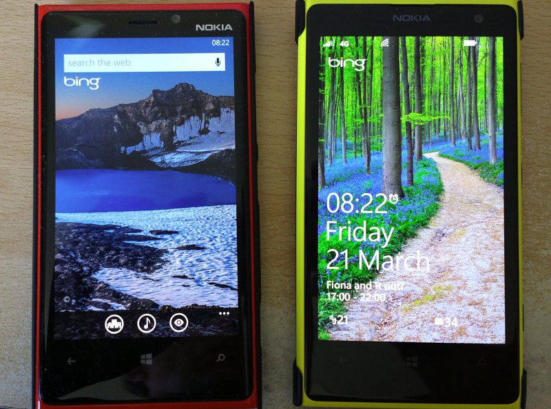 Bing images of the day in use on Windows Phone