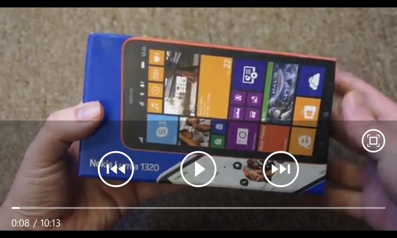 Screen, YouTube on Windows Phone