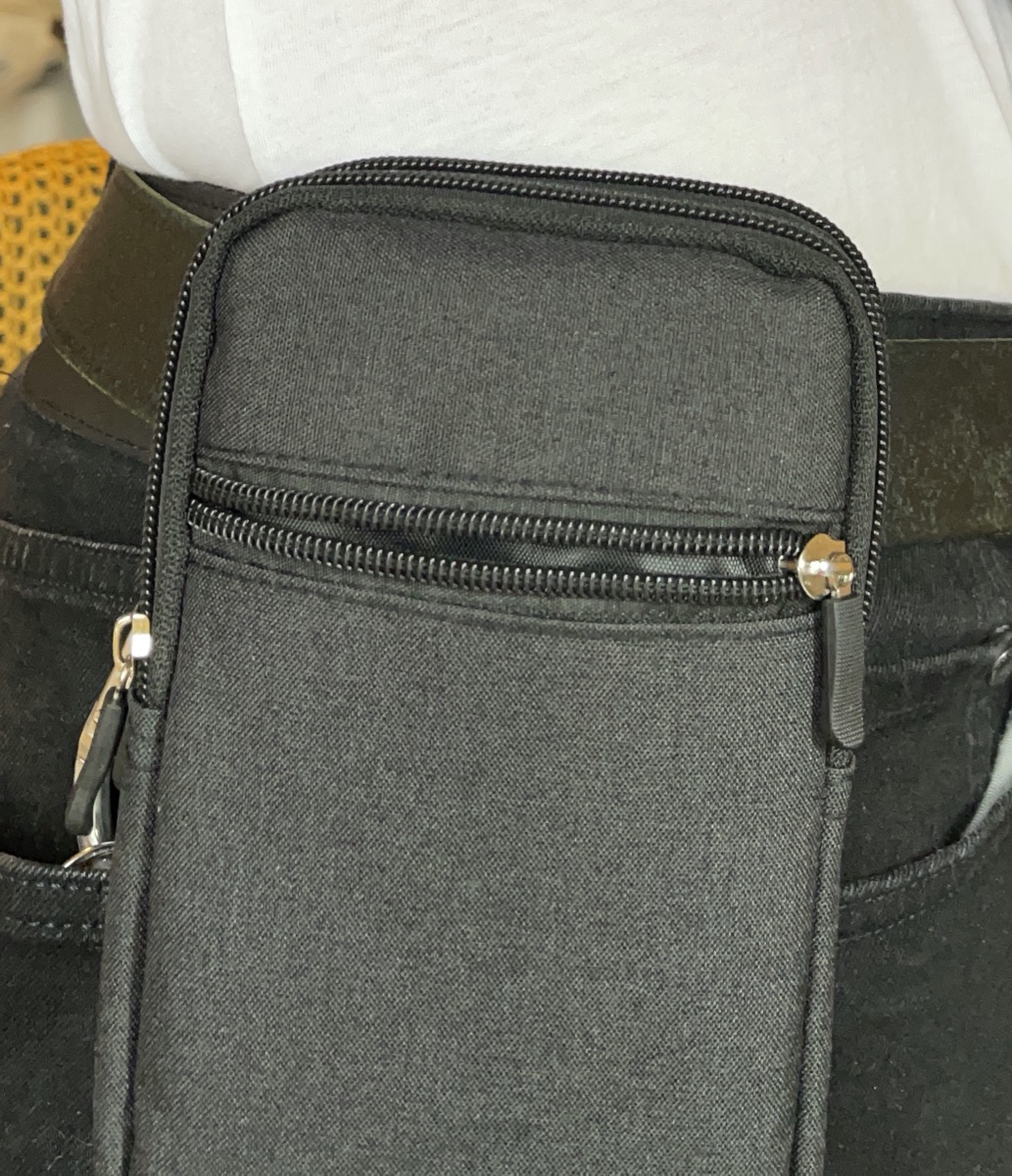 Small Denim Clip On Belt Loop Bag