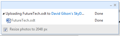 Uploading ODF to SkyDrive