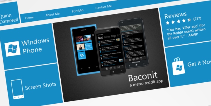 Baconit Website view