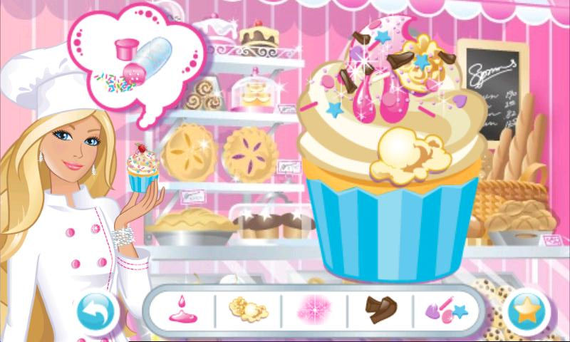 barbie games cooking cake