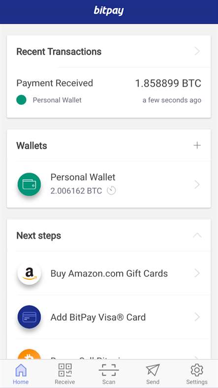 add bitcoin to bitpay