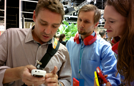 Steve Paine with the 808 at Photokina