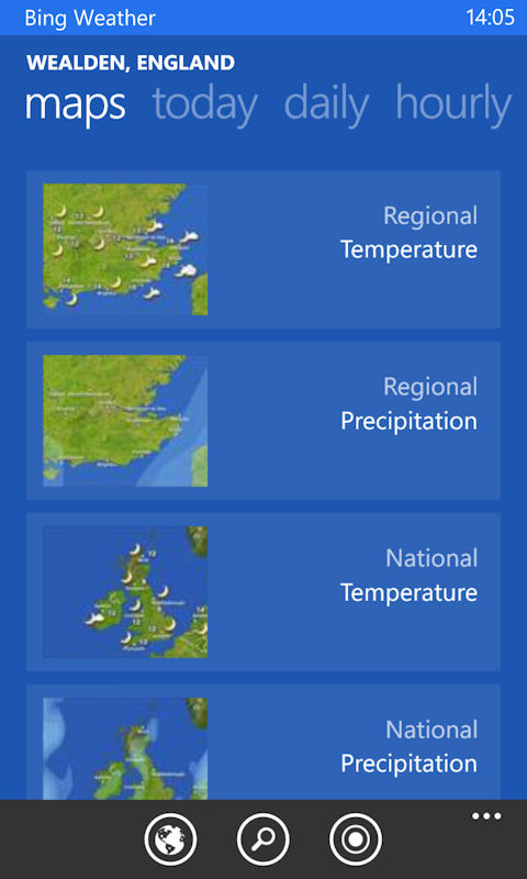 Bing Weather app
