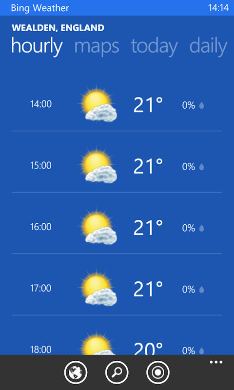Bing Weather app
