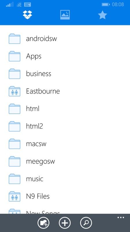 Screenshot, Dropbox 2.0