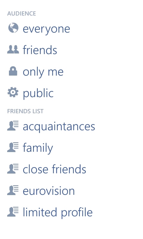 Facebook 2.7 on Windows Phones