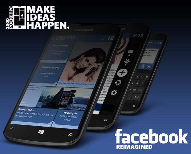 Facebook Redesigned by 1800 Pocket PC