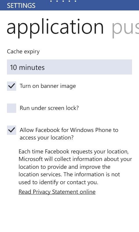 Facebook 2.3 on Windows Phones