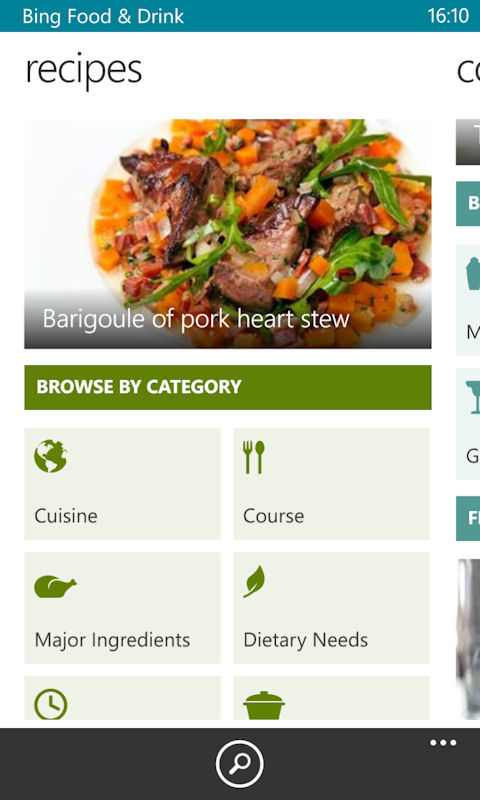 Bing Food & Drink Beta