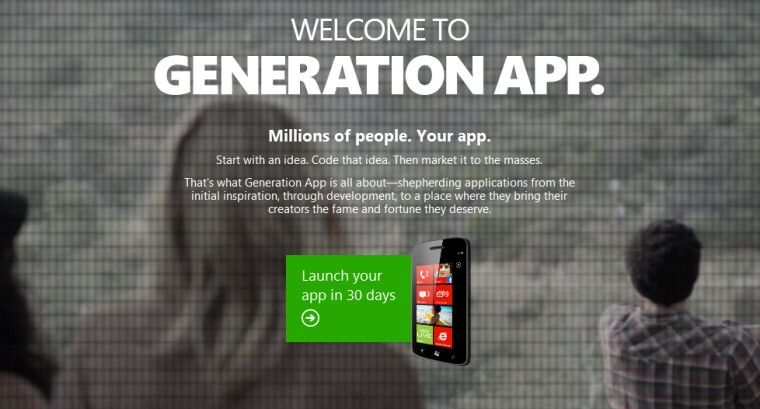 Generation App splash page