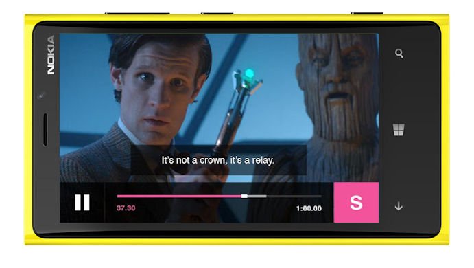 BBC iPlayer on Windows Phone mockup